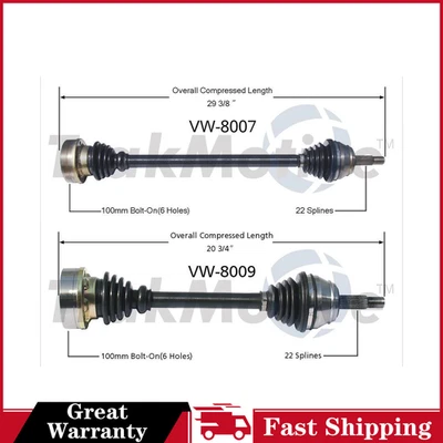 Se adapta a 1985 - 1989 1990 1991 1992 1993 Volkswagen Cabriolet 2X eje delantero CV Foto 1 de 4