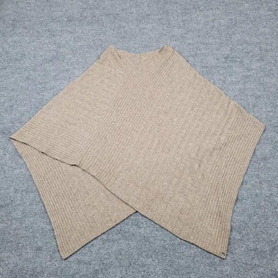 Poncho Suéter Beryll Mujer Talla Única Beige Tostado Cachemira Acanalado Tejido EE. UU. LEER* Foto 1 de 4