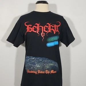 BEHERIT Drawing Down The Moon XL T-Shirt Black Mens Band Logo - Picture 1 of 7