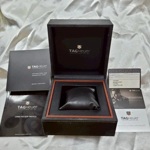 Genuine TAG Heuer Watch Box Vintage Black Case Booklet Certified Card Outer Box - Bild 1 von 24