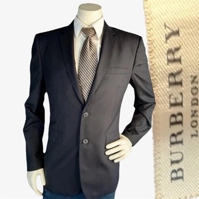 Burberry London Blazer Men 42R Wool Single Breasted Designer Jacket Italy Made - Image 1 of 4