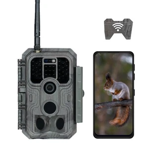 Trail Camera P200, WiFi Bluetooth, 48MP 1296p, 100ft Night Vision, Cell Phone... - Picture 1 of 7