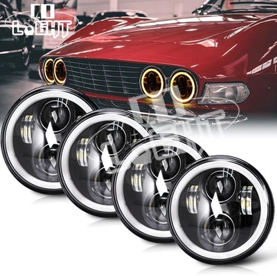 Proyector 4 PIEZAS 5,75"" 5-3/4" pulgadas LED faros ámbar intermitente para Ford LTD Foto 1 de 4