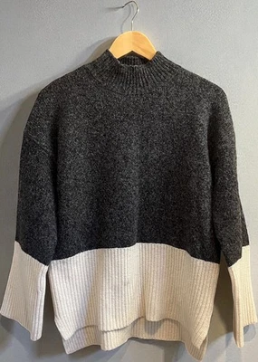 Michael Michael Kors Wmn L Colorblock Wool Blend Mockneck Tunic Pullover Sweater - Image 1 of 4