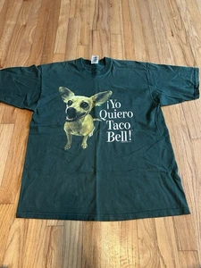 Vintage yo Quero Taco Bell Chihuahua grün T-Shirt 1998 Erwachsene Large - Bild 1 von 5