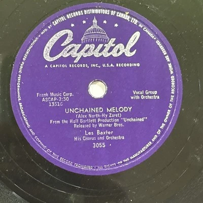 1955 Unchained Melody / Medic Les Baxter 3055 78 rpm shellac record - Image 1 of 2