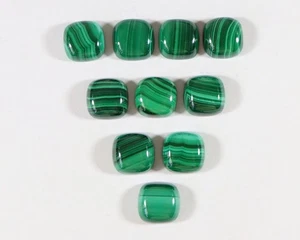 Natural Malachite Cushion Cabochon 6mm to 20mm Loose Gemstone - Picture 1 of 2