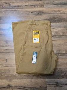 CARHARTT MENS BROWN JEAN 40X32 BN2517-M RELAXED RUGGED FLEX 5 POCKET CANVAS NWT - Picture 1 of 6
