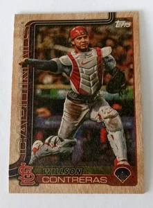 2025 25 Topps Series 2 Wilson Contreras Cardinals # 472 Wood Woodgrain 21/25 - Picture 1 of 2