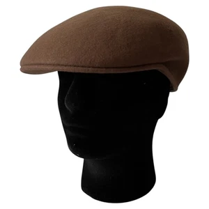 VTG Stetson Ascot Newsboy Cap Men's M Cabbie Hat Brown 100% Wool Fitted Flat Cap - Picture 1 of 13