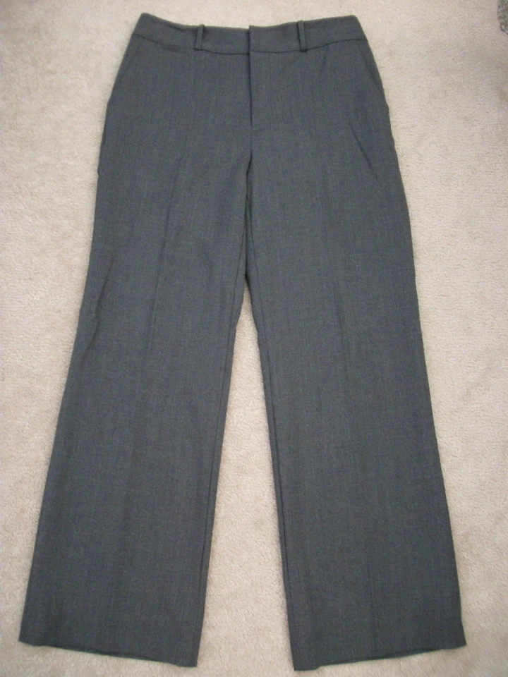 WMNS 8 GRAY WOOL DRESS PANTS RELAXED FIT WIDE LEG by RALPH LAUREN - Image 1 of 1