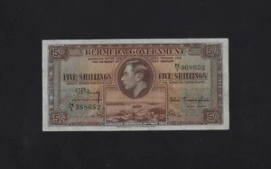 BERMUDA 5 SHILLINGS 1937 P-8 VF - Picture 1 of 2