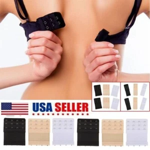 6Pcs Adjustable Bra Extender 2/3/4 Hooks with Elastic Underwear Strap Extension - Picture 1 of 14