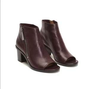 NWT FRYE Brielle Zip Peep Bootie brown leather luxury comfy women’s size 5.5M - Picture 1 of 12