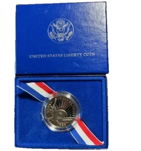 1986 S United States Liberty Half Dollar Proof Coin In Blue Box from Mint - Picture 1 of 5
