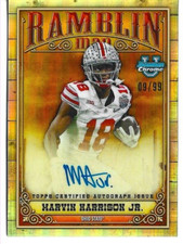 2023 BOWMAN CHROME U MARVIN HARRISON ON-CARD AUTO REFRACTOR SP #/99 RAMBLIN MAN