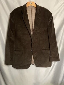 Saddlebred Corduroy Blazer Mens Chocolate Brown Jacket Sport Coat 46R NWOT - Picture 1 of 8