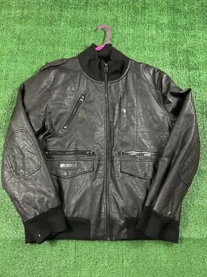 COOGI Black Faux Leather Jacket SZ XL - Image 1 of 4