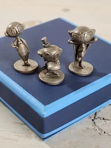 Monopoly Cartoon Network Powerpuff Girls 2001 3 Pewter Figures Mover Tokens - Picture 1 of 6