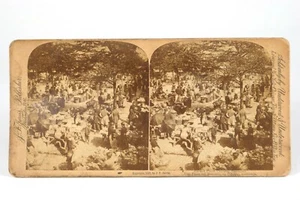 Market Place Cologne Germany Stereoview Photo Underwood J. F. Jarvis 1889 - Picture 1 of 2
