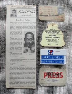 orig. 1953-73 MEDIA/PRESS/PAC-8 Memorabilia Lot Sports Journalist Larry Lavelle - Picture 1 of 11