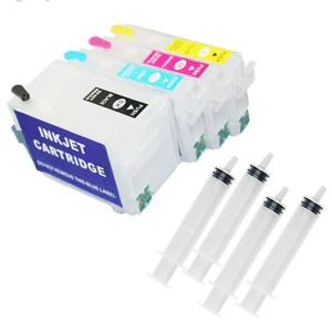 4-Color Refillable Ink Cartridges For Epson WorkForce 7210 7710 7720 Printers US - Picture 1 of 6
