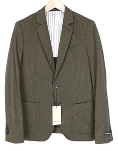 Scotch&Soda Hombre Blazer ~ S Half-Lined Verde Delgado Melange Clásico Elástico - Imagen 1 de 7
