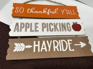 Letrero de arte de pared So Thankful Y'All Apple Picking Hayride decoración 8-1/2 x 10-1/2 - Imagen 1 de 3