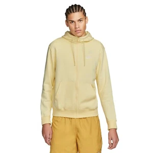 Felpa con cappuccio uomo Nike Sportswear Club pile alabastro/bianco BV2645-744 cerniera intera - Foto 1 di 6