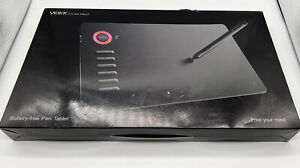 VEIKK A15 Graphics Drawing Tablet 10" x 6" Digital Drawing Tablet Black NEW