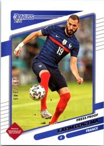 2021-22 Donruss Karim Benzema #64 Gold Press Proof /349 France - Picture 1 of 2