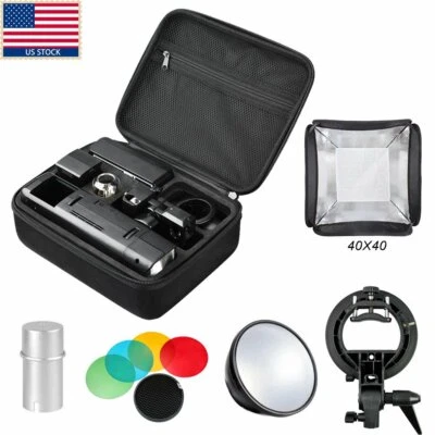 US Godox AD200 2.4 TTL HSS Flash Speedlite+40*40cm Softbox+Reflector+Filter Kit - Image 1 of 4