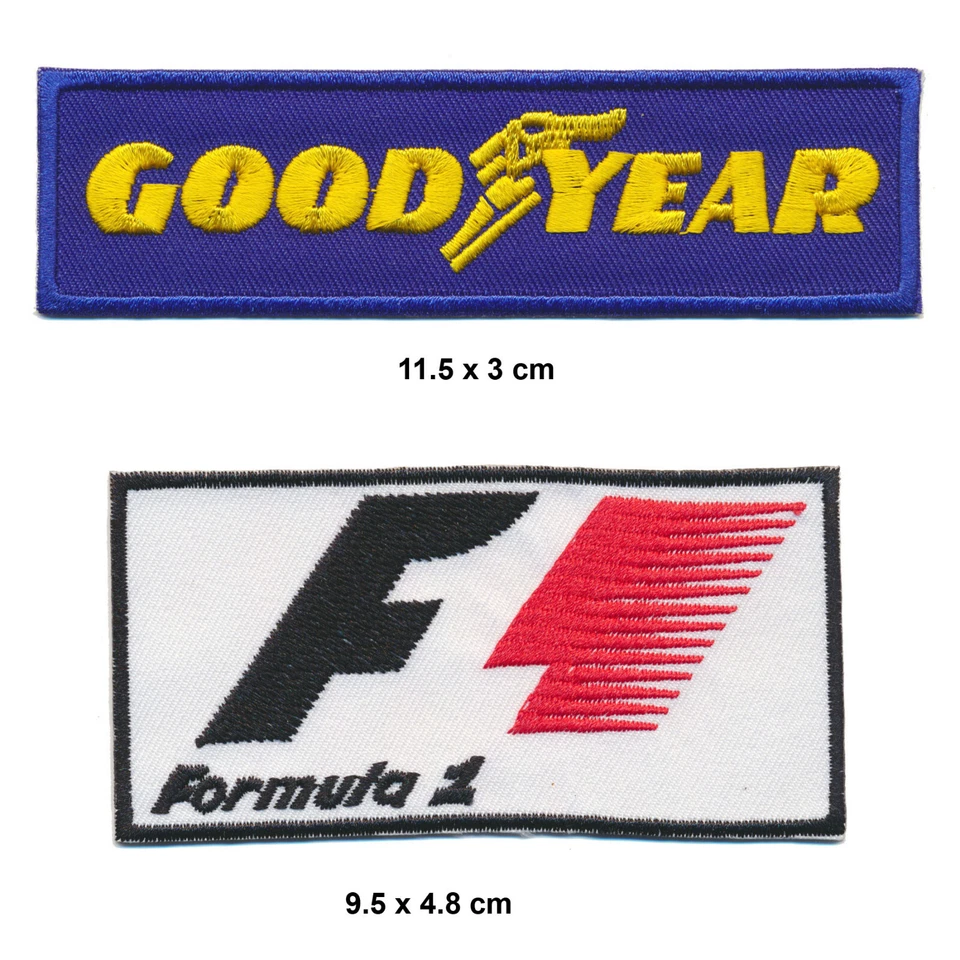 GOODYEAR F1 Aufnäher Patches 2 Stück Motorsport Rennsport Formel 1 Reifen