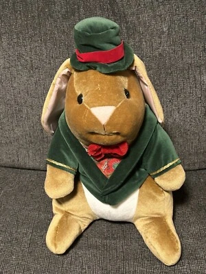 VINTAGE 1985 Velveteen Easter Bunny Gift Toy's R Us Plush Stuffed 14” - Image 1 of 2