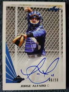 2013 Leaf Memories Auto Blue /50 Jorge Alfaro #A-JA1 Auto - Picture 1 of 2