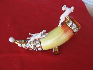 Vintage Sowjetische Porzellan Figur Statue Horn Jagd Ukraine Kiew 19 cm - Bild 1 von 10