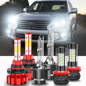 For LEXUS LX570 2013-2015 HID/LED Headlight High&Low Beam Fog Light Bulbs Kit - Picture 1 of 16