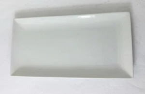 Crate and Barrel Serving Tray Long Rectangular Porcelain Serving Tray 15 inches - Picture 1 of 4