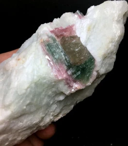 265 g Espécimen de piedra áspera cristal turmalina color sandía natural L666 - Imagen 1 de 10