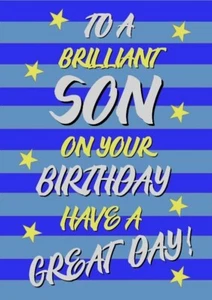 NEW To A Brilliant Son On Your Birthday A5 Card Love Birthday For Son - Picture 1 of 4
