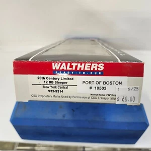 Walthers 20th Century Limited Ho NYC 12 DB Sleeper - Port of Boston #10503 - Picture 1 of 2