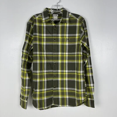 Camisa The North Face Para Hombres Hayden Pass 2.0 Manga Larga Verde Amarillo Cuadros Pequeña Foto 1 de 4