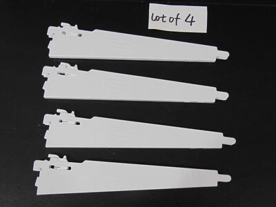 LOT OF 4 Rubbermaid 12.5” Shelf Bracket Double Slot Hang Configuration Closet - Image 1 of 4