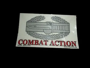 U.S MILITARY ARMY COMBAT ACTION BADGE WINDOW DECAL BUMPER STICKER CAB USA MADE - Picture 1 of 4