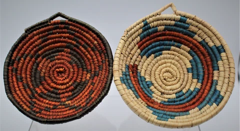 Mini Wall Basket Boho Wall Hanging Set of 2 Cover