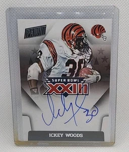2015 Panini Super Bowl Signatures Ickey Woods #SBXXIII-IW Auto Bengals  - Picture 1 of 2