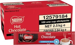 Complete Mix Hot Chocolate 25g (Pack of 100) FREE SHIPPING - Picture 1 of 9