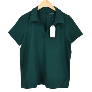 Universal Standard Varsity French Terry V-Ausschnitt Kurzarm Polo Top 4XS 0 Neu mit Etikett - Bild 1 von 7
