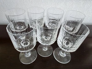 Set of 7 VTG Dansk JHQ Quistgaard Crystal Stemmed Ribbed Large Goblets Glasses - Picture 1 of 17