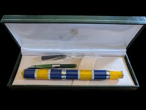 Monteverde Regatta Blue & Yellow Fountain Pen - Picture 1 of 2